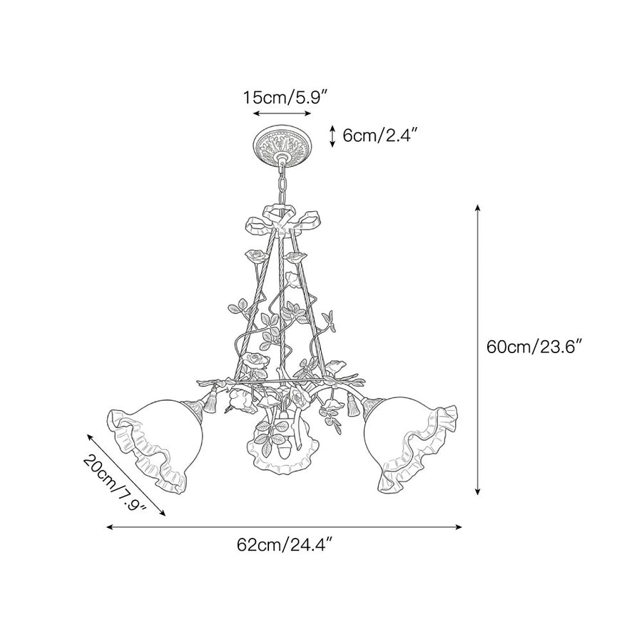 Flora Blossom Chandelier – detail 9 — Dimension drawings 7