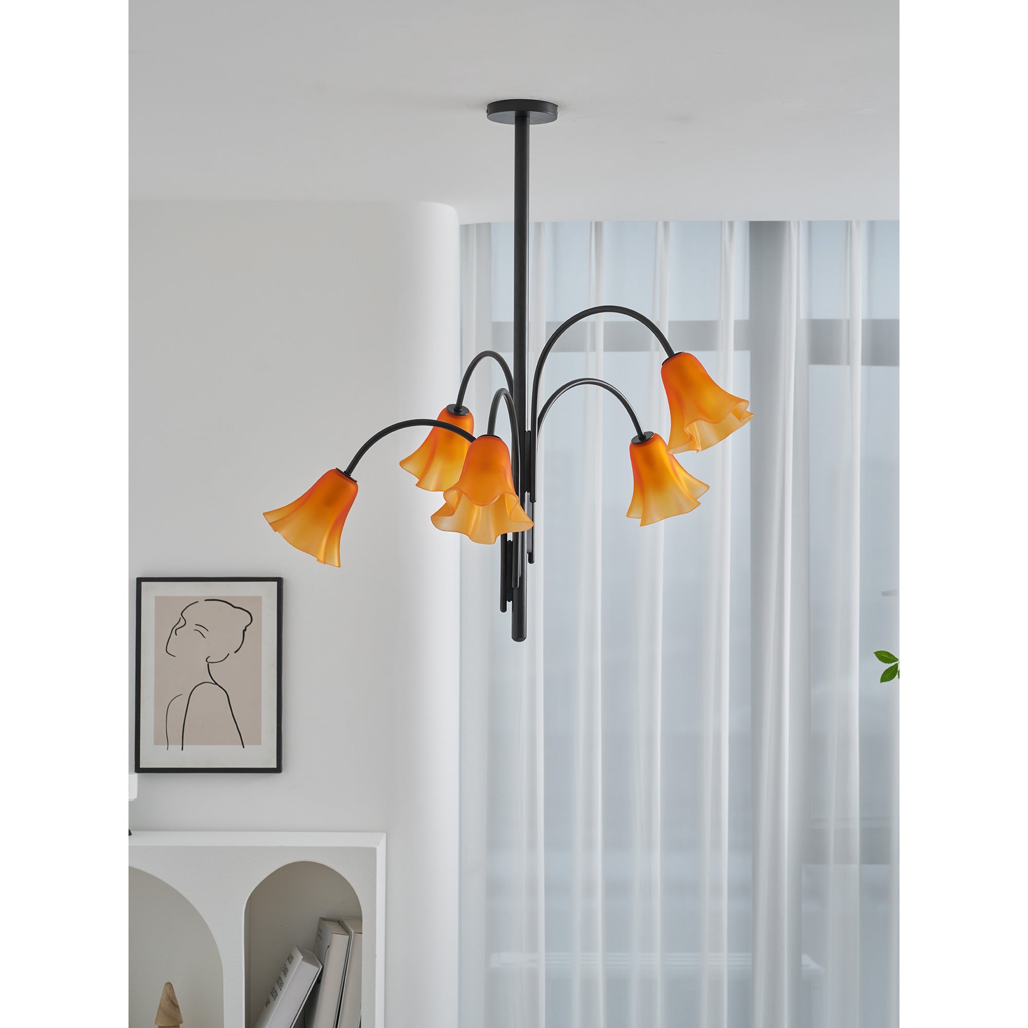 Flora Glass Chandelier