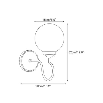 Floren Wall Sconce – detail 3 — Dimension drawings 1