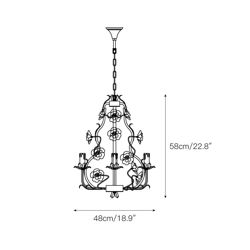 Florentine Rose Chandelier