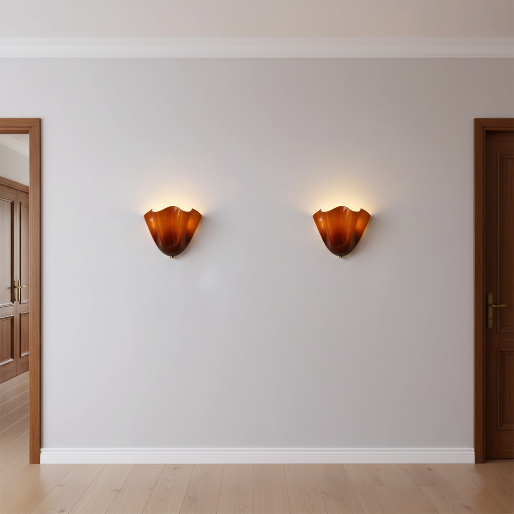 Flower Glass Wall Lamp