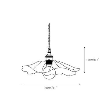 Flower Glass Pendant Lamp – detail 3 — Dimension drawings 1