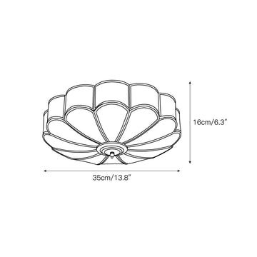 Flower Shape Glass Ceiling Lamp – detail 3 — Dimension drawings 1
