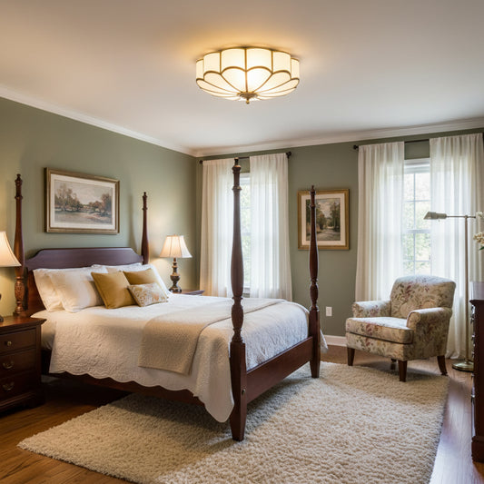 Flower Shape Glass Ceiling Lamp