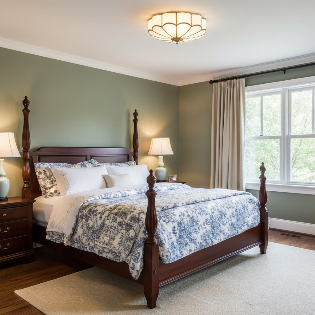 Flower Shape Glass Ceiling Lamp