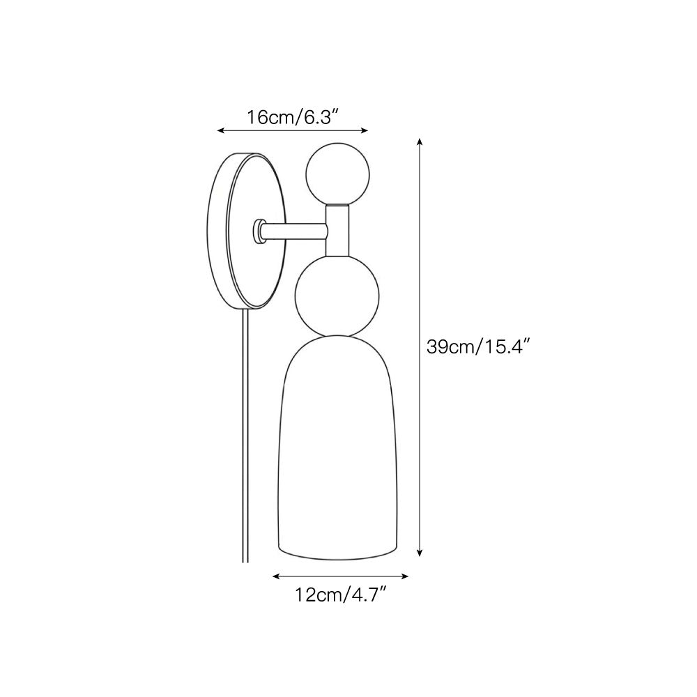 Flume Alabaster Plug-in Wall Sconce