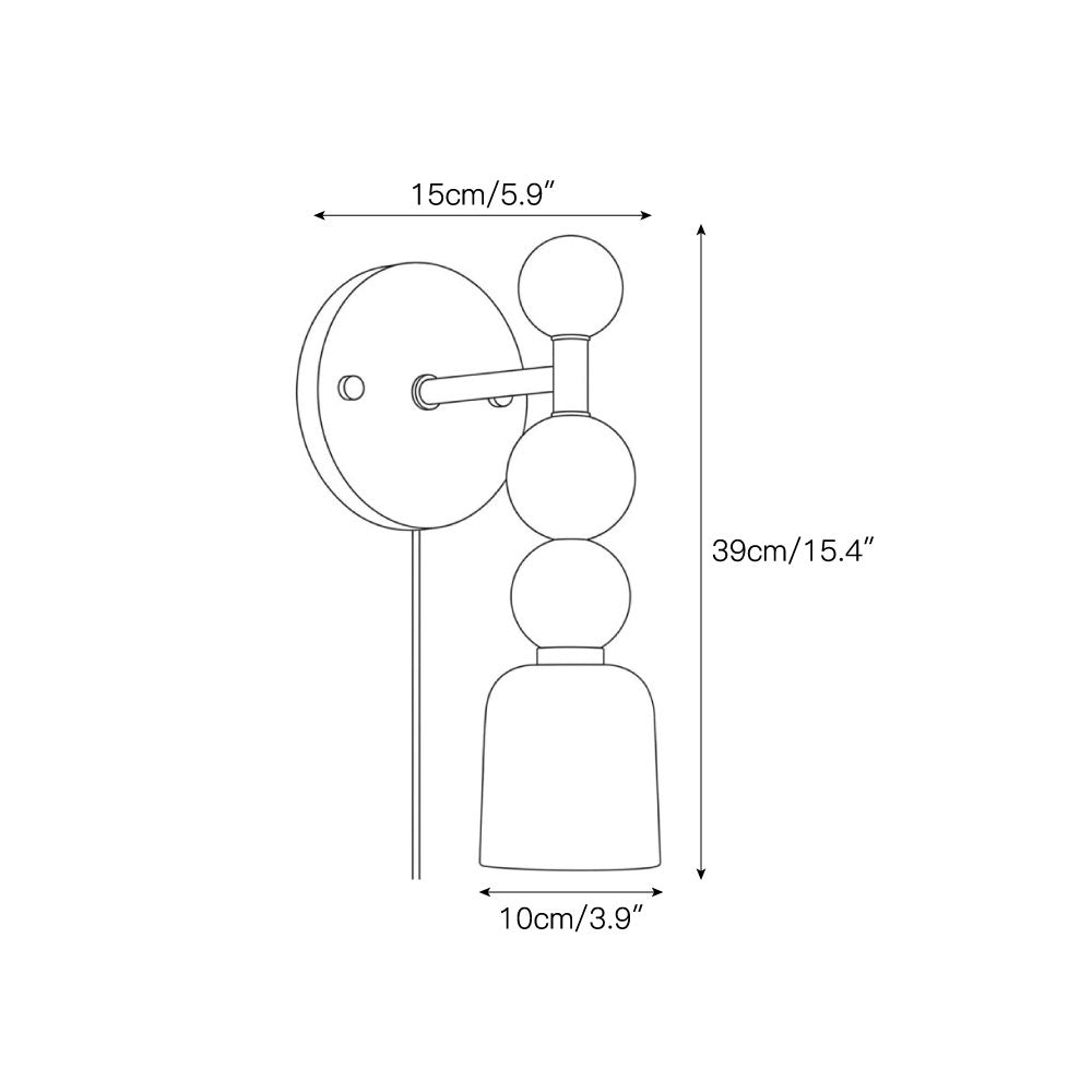 Flume Alabaster Plug-in Wall Sconce