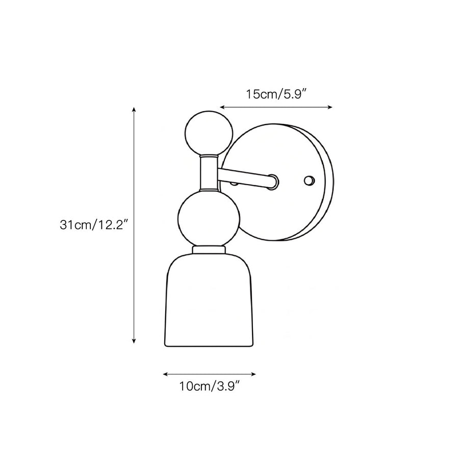 Flume Alabaster Wall Lamp – detail 3 — Dimension drawings 1