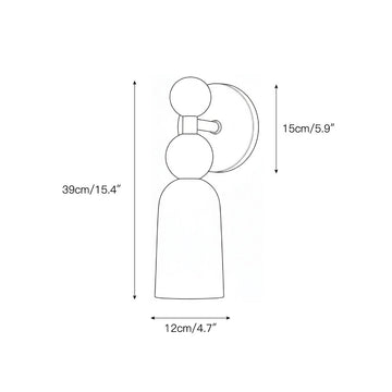 Flume Alabaster Wall Lamp – detail 4 — Dimension drawings 2