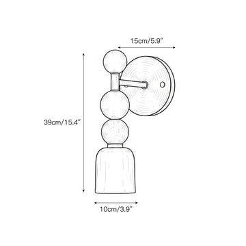 Flume Alabaster Wall Lamp – detail 5 — Dimension drawings 3