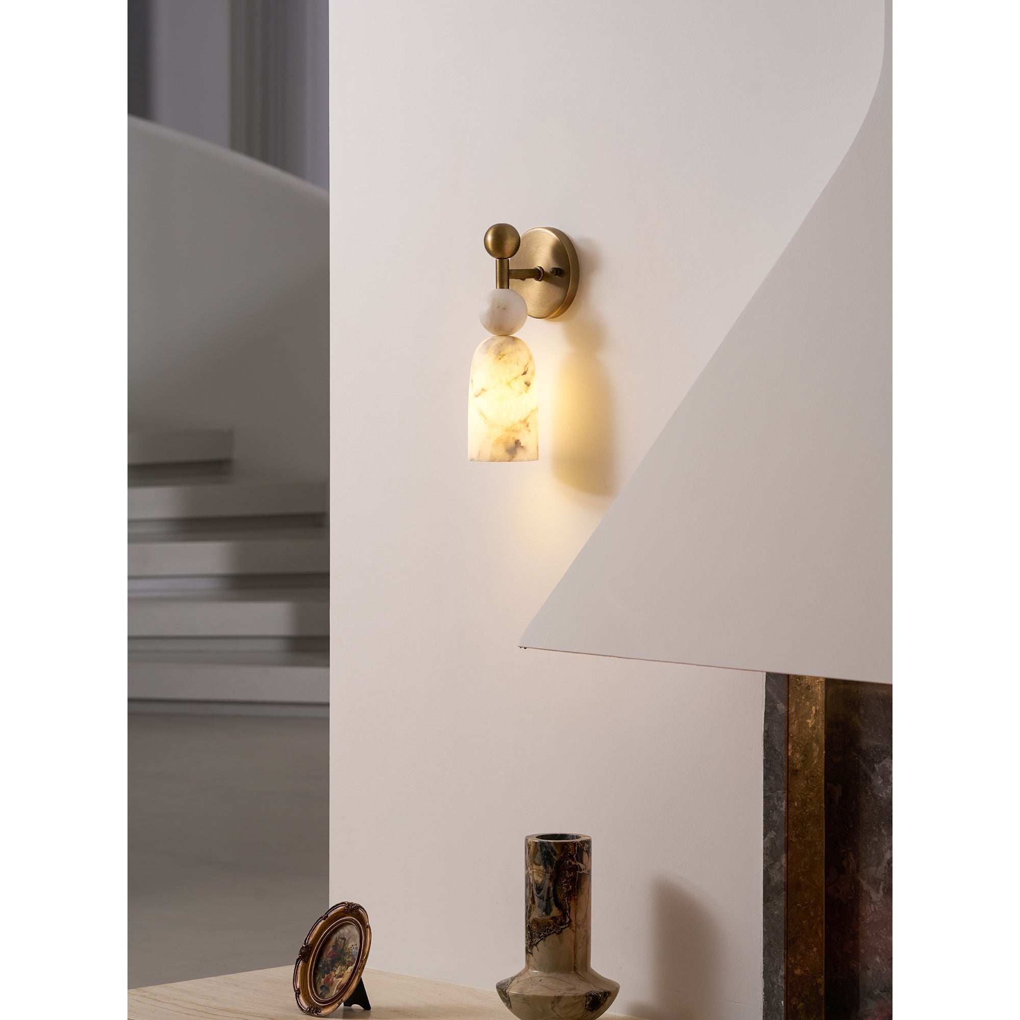 Flume Alabaster Wall Lamp