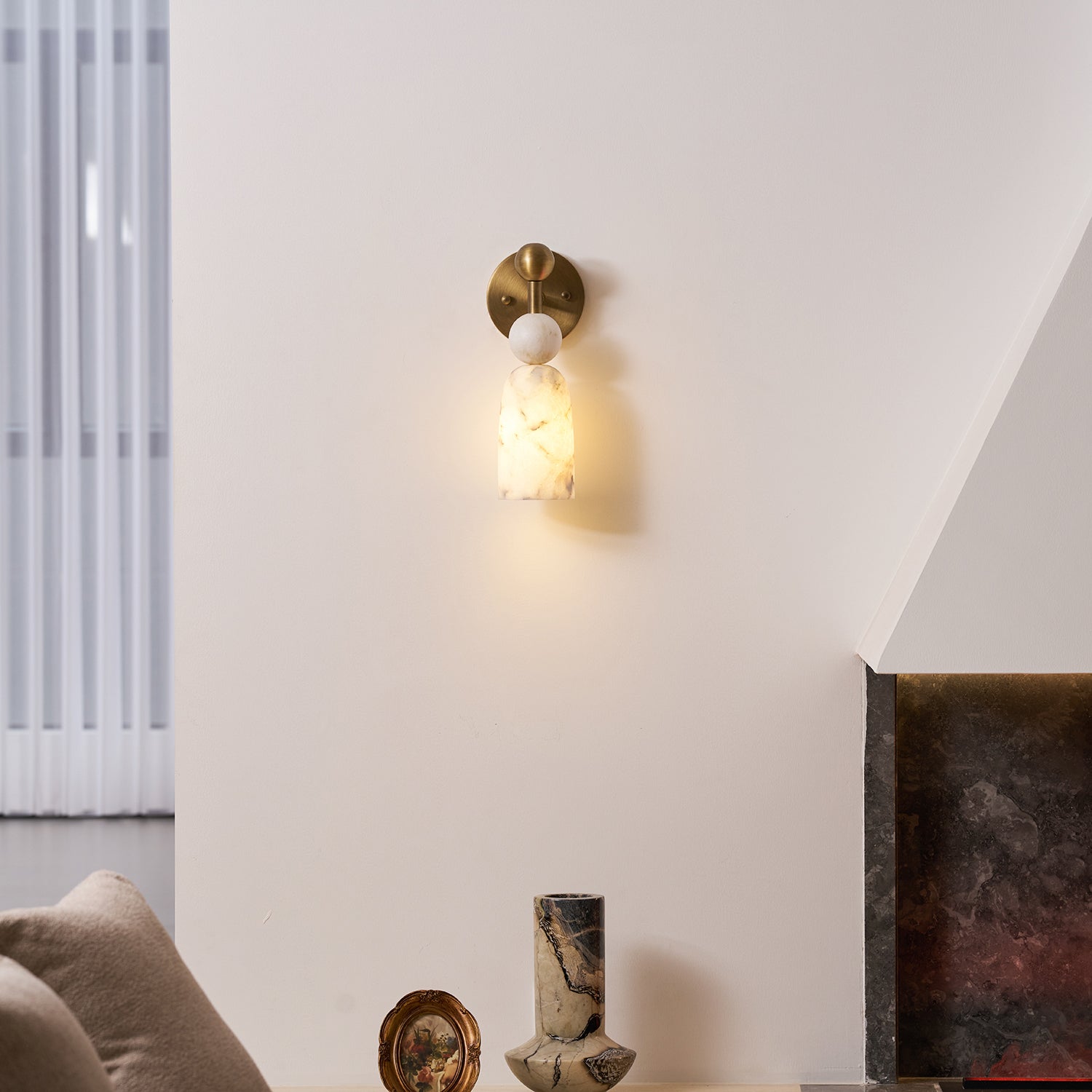 Flume Alabaster Wall Lamp