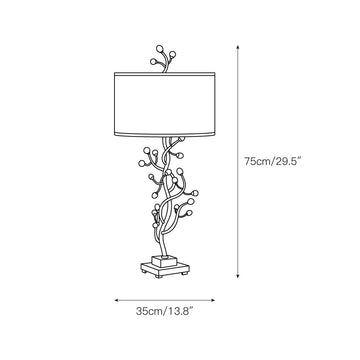 Foliage Table Lamp – detail 3 — Dimension drawings 1