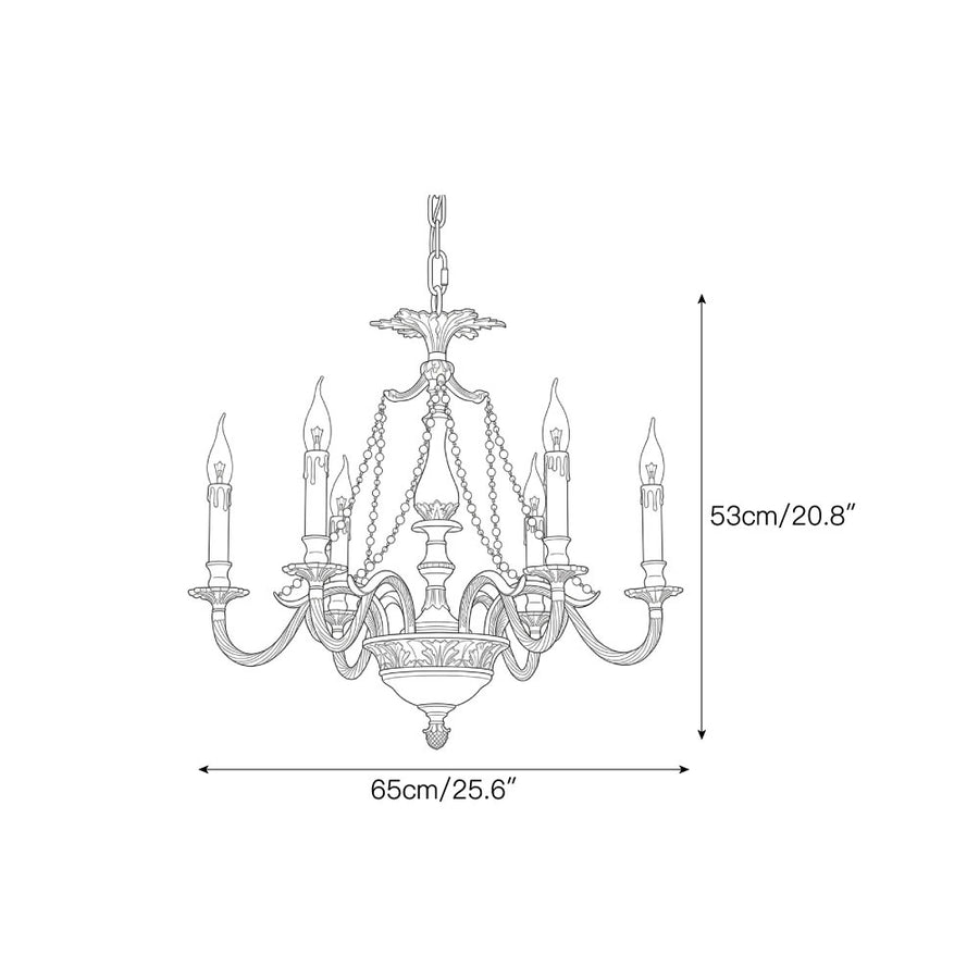 Lampadario Fontenay classico — Dimension drawings 1