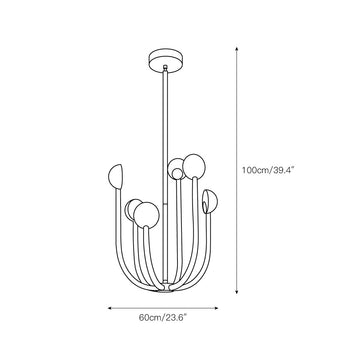Foundry Chandelier – detail 3 — Dimension drawings 1