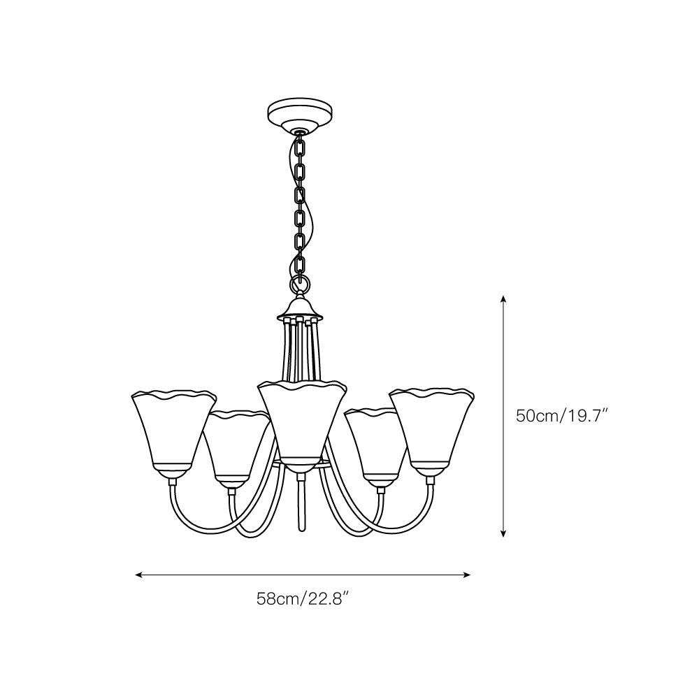 Franklin Amber Chandelier