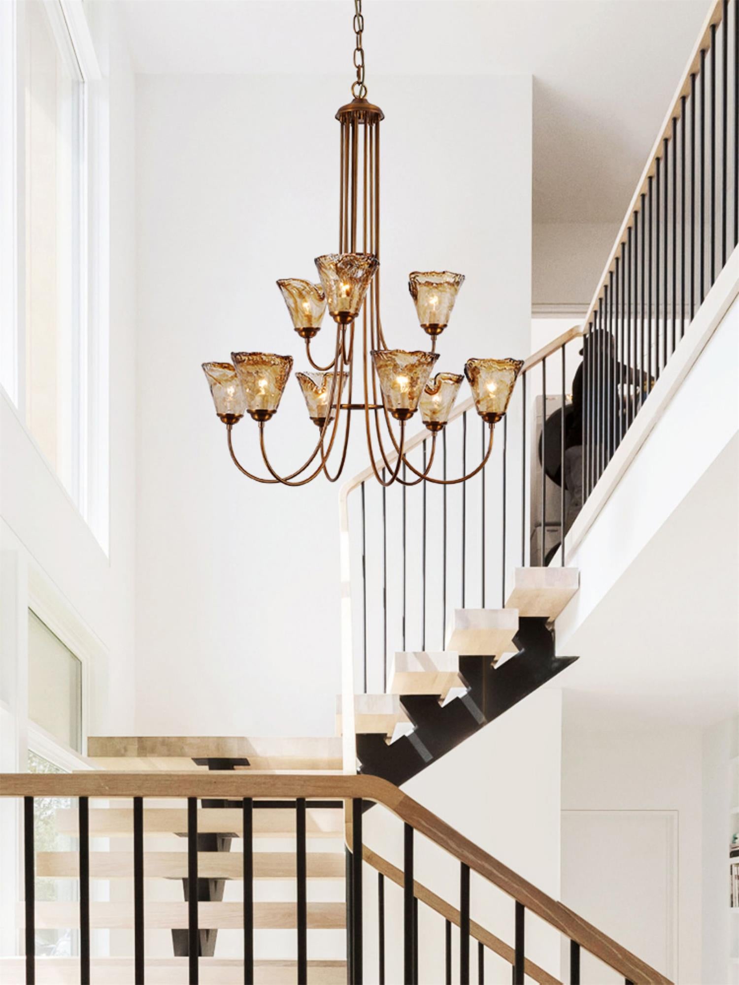 Franklin Amber Chandelier