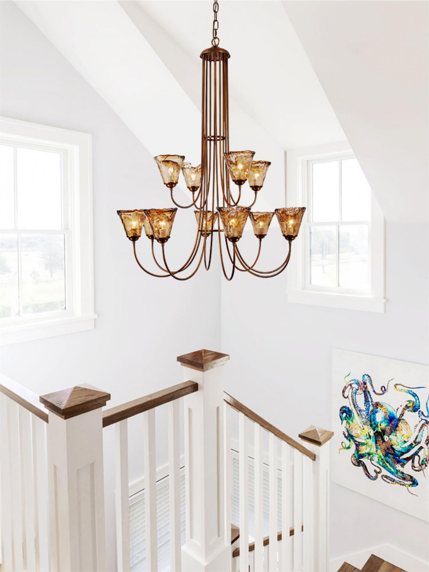 Franklin Amber Chandelier