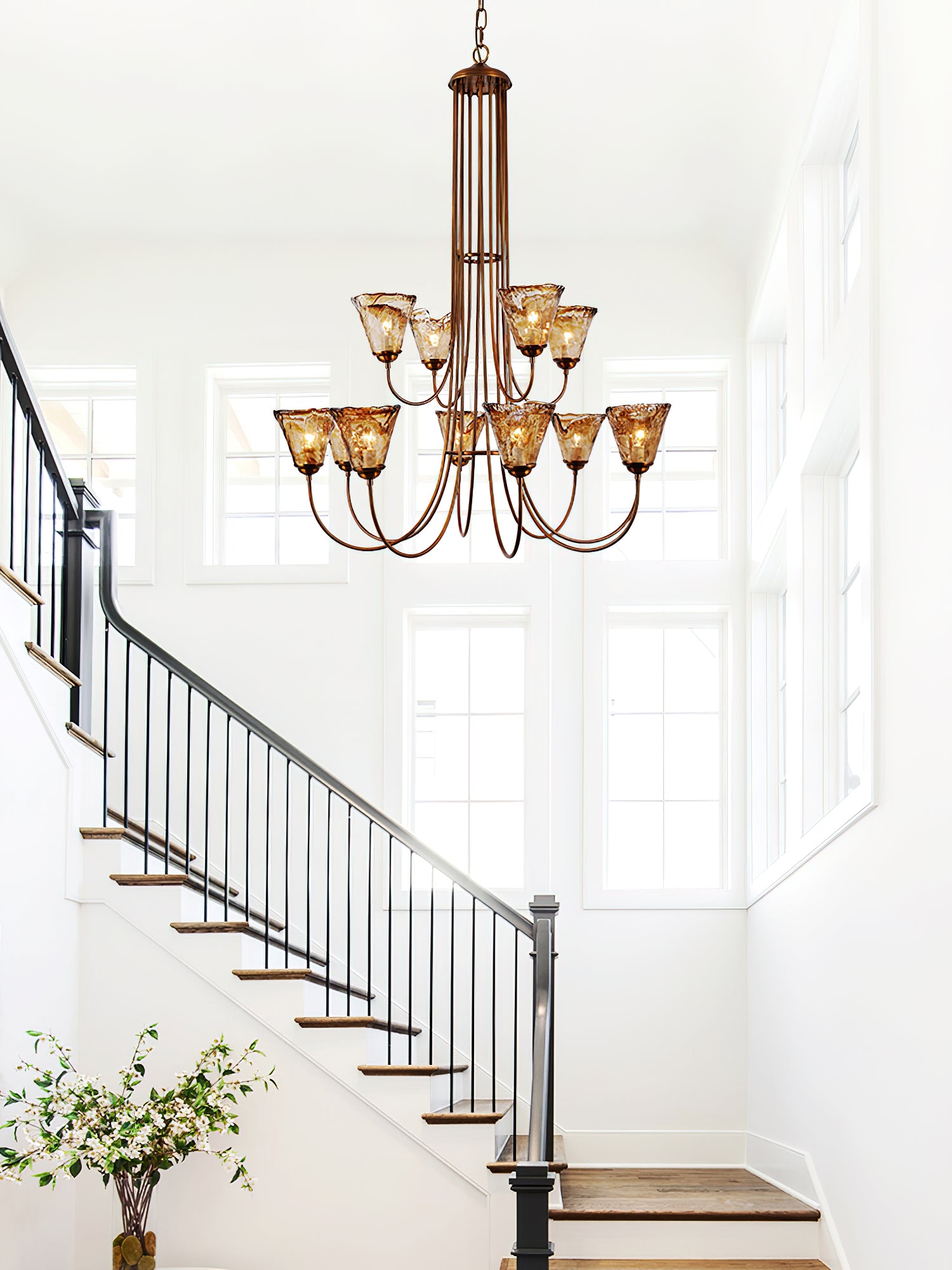 Franklin Amber Chandelier