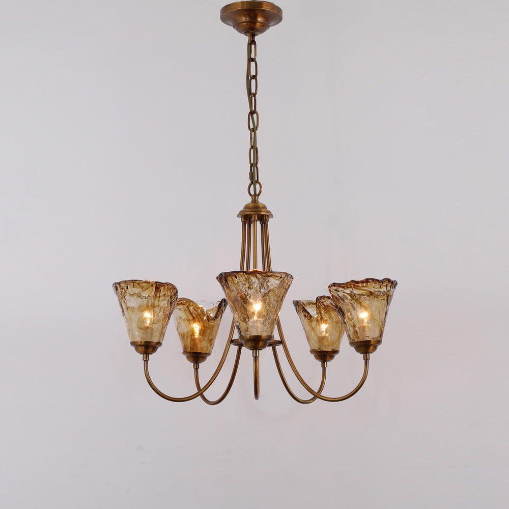 Franklin Amber Chandelier