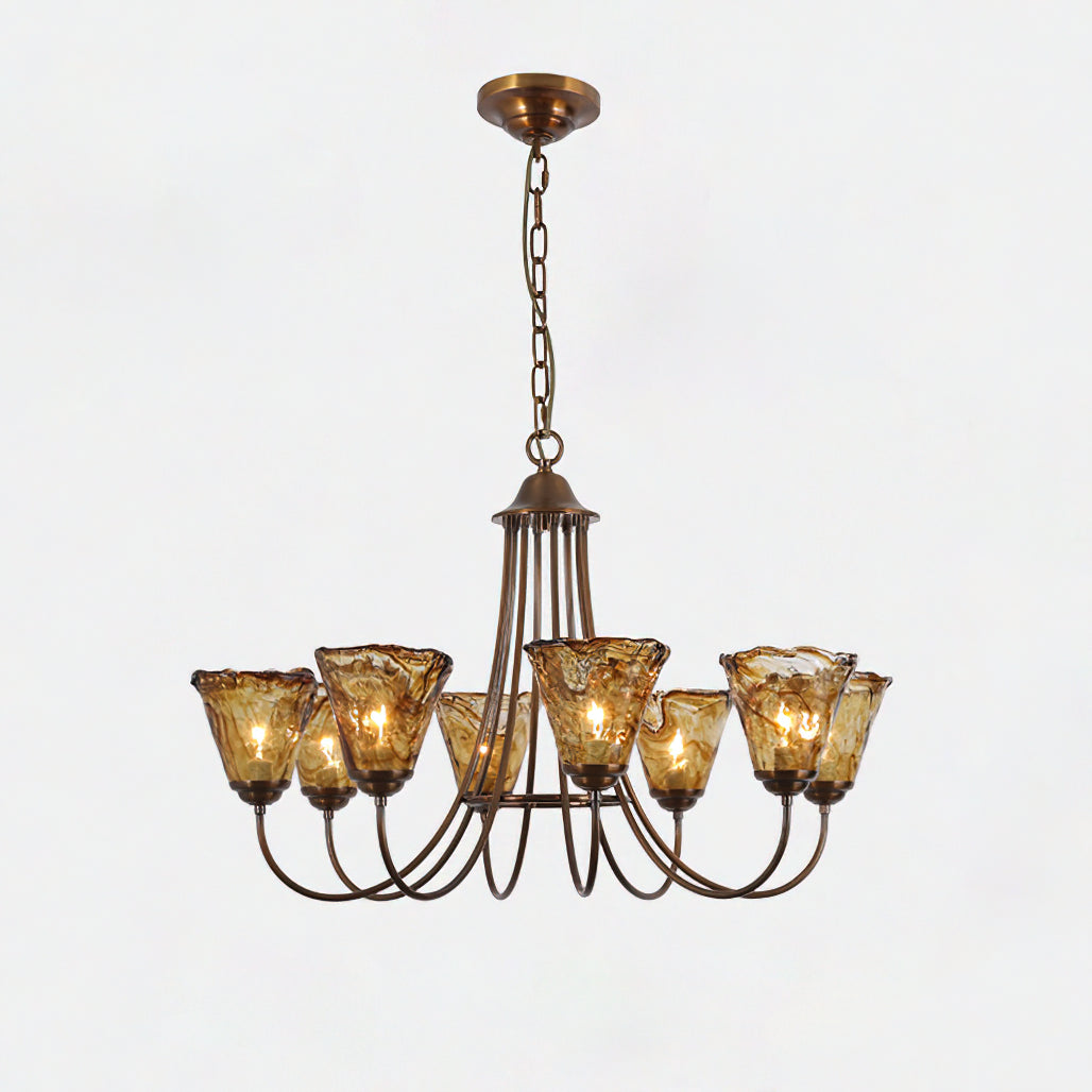 Franklin Amber Chandelier