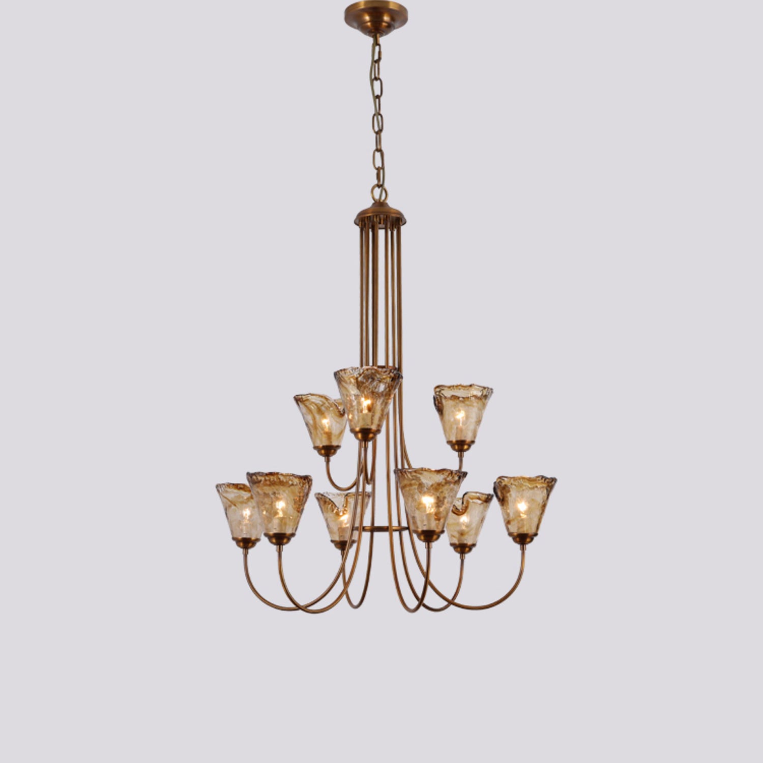 Franklin Amber Chandelier