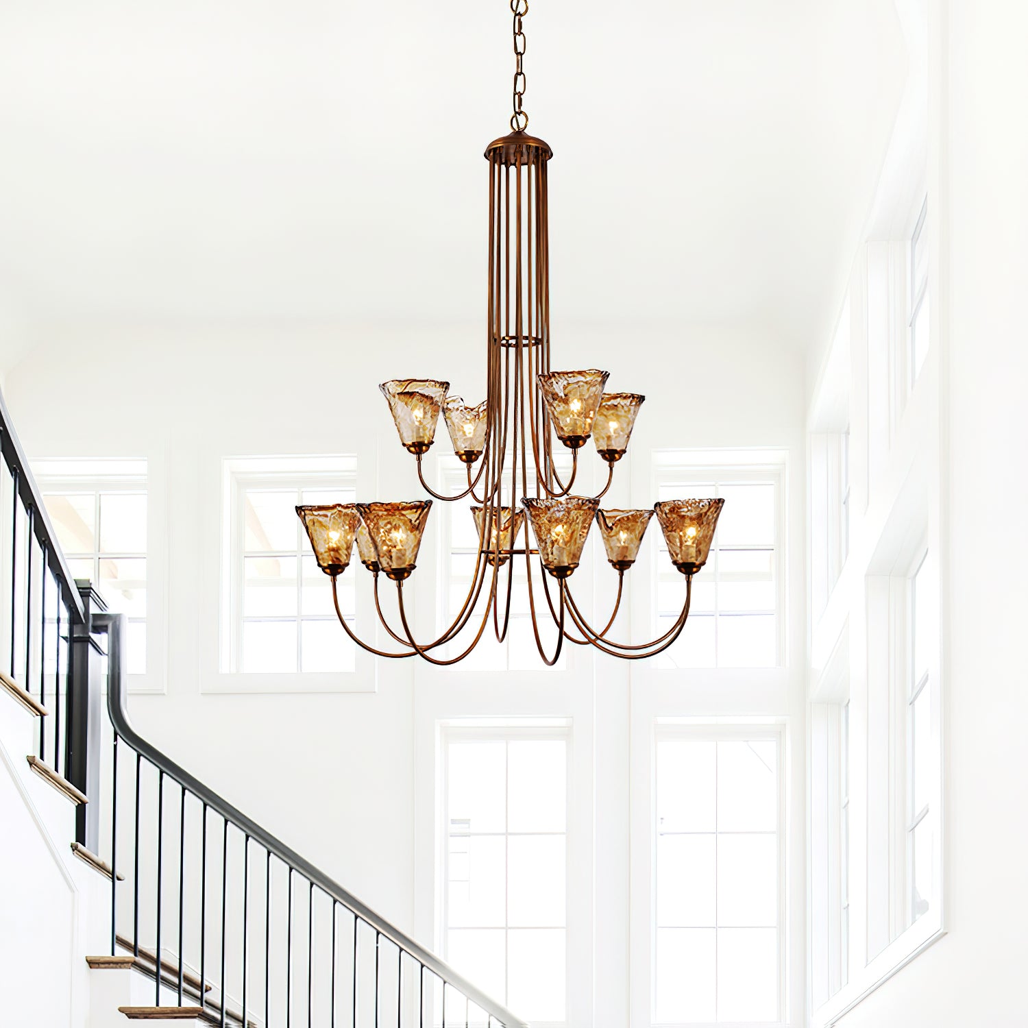 Franklin Amber Chandelier