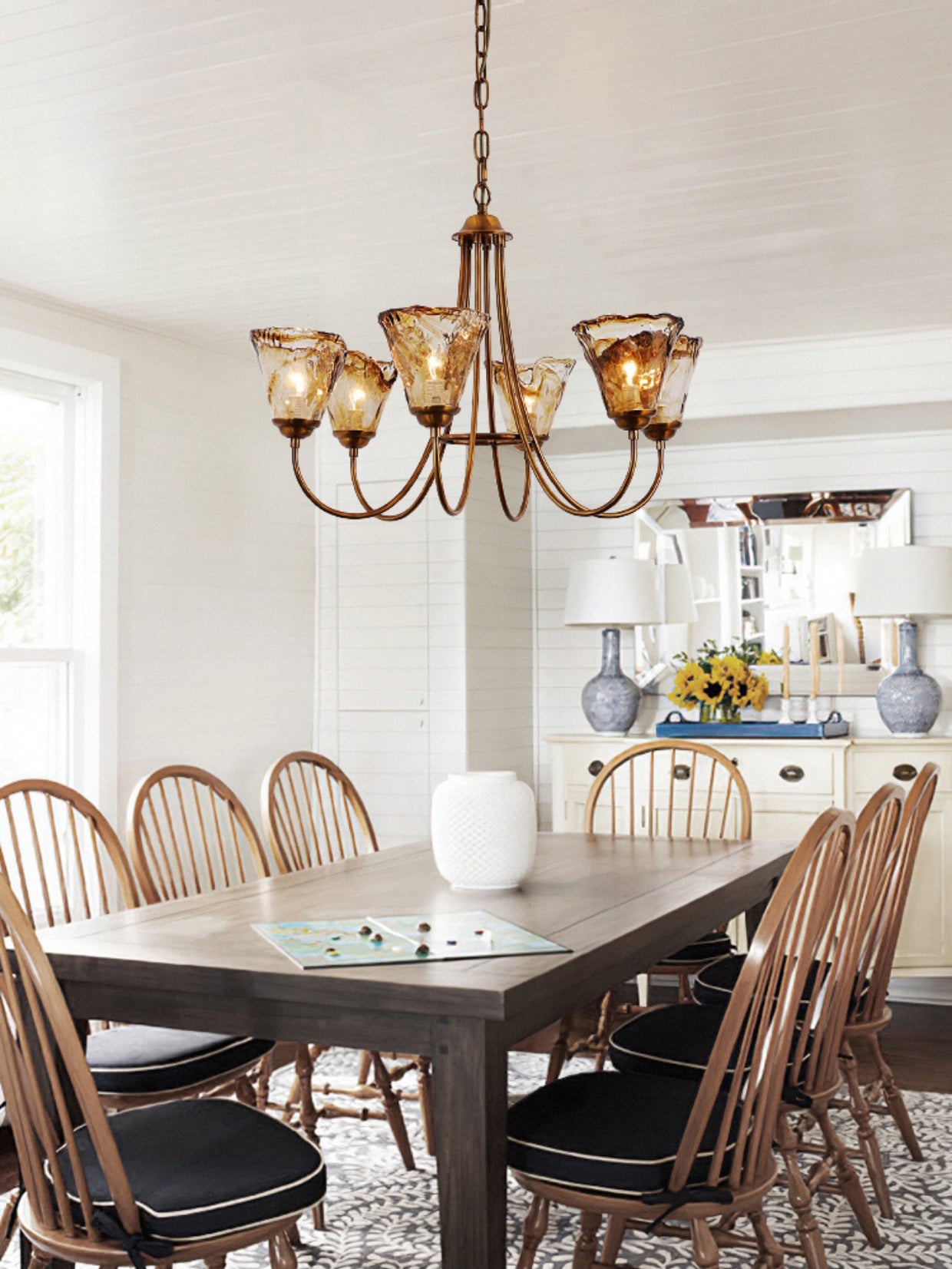 Franklin Amber Chandelier