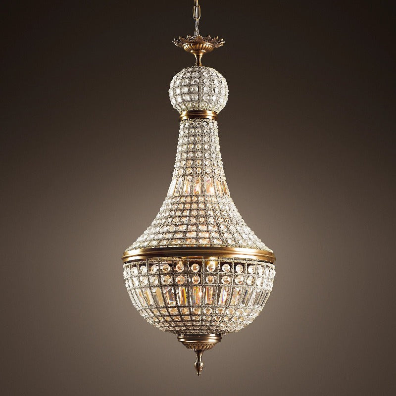 Lustre en cristal de style Empire français