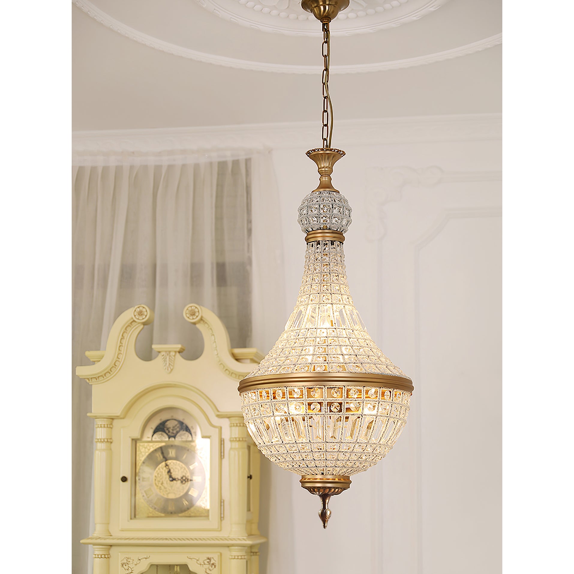 French Empire Crystal Chandelier