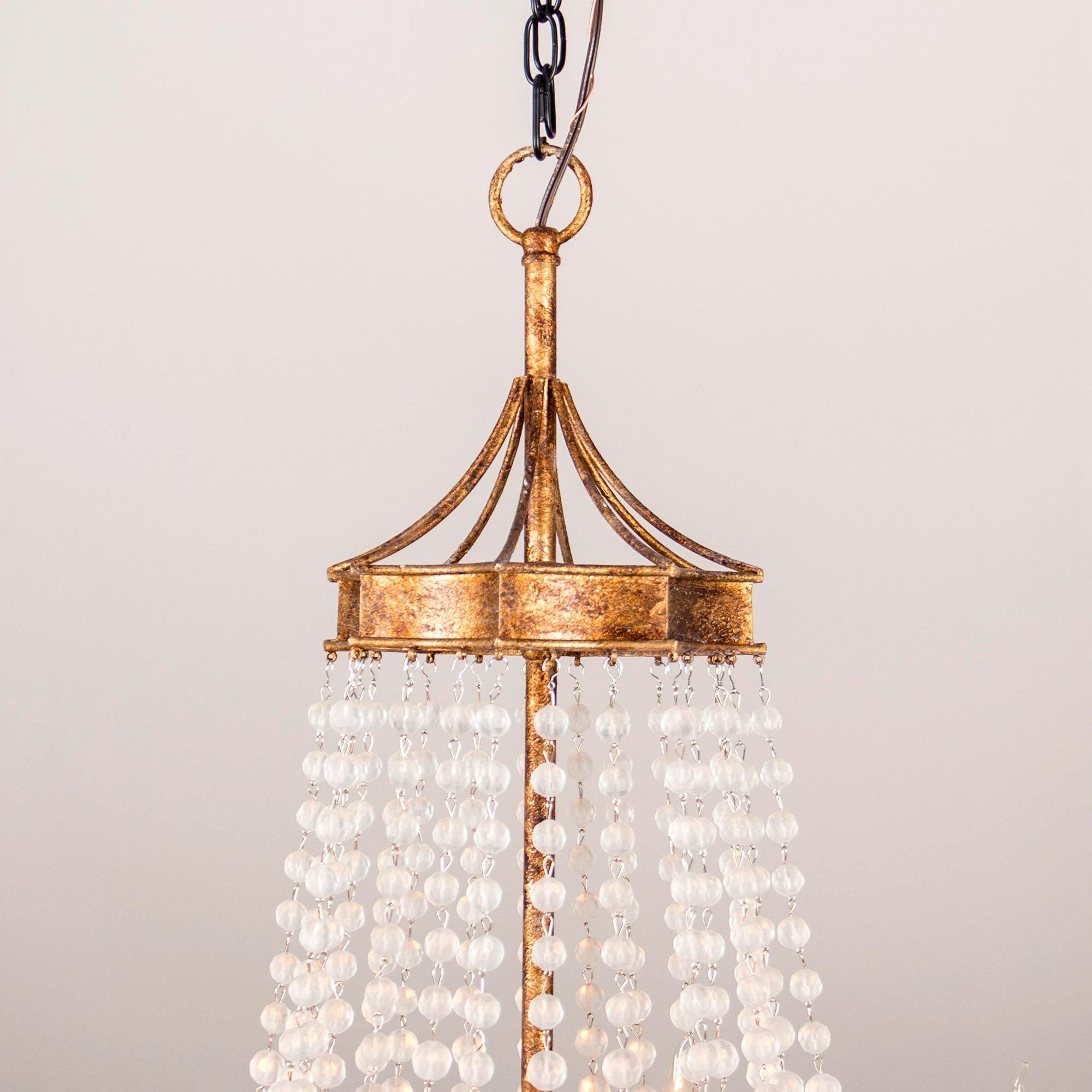 Frosted Crystal Bead Chandelier