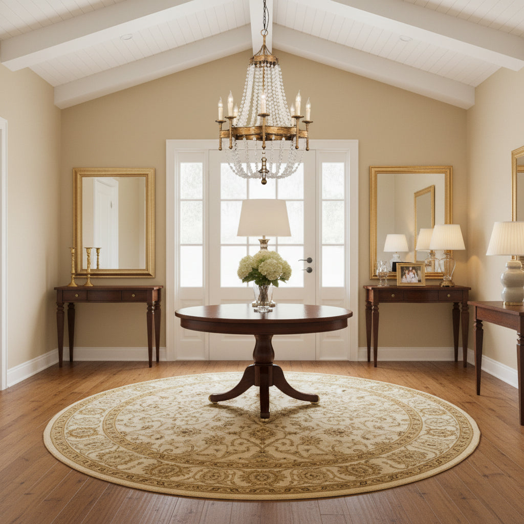 Frosted Crystal Bead Chandelier