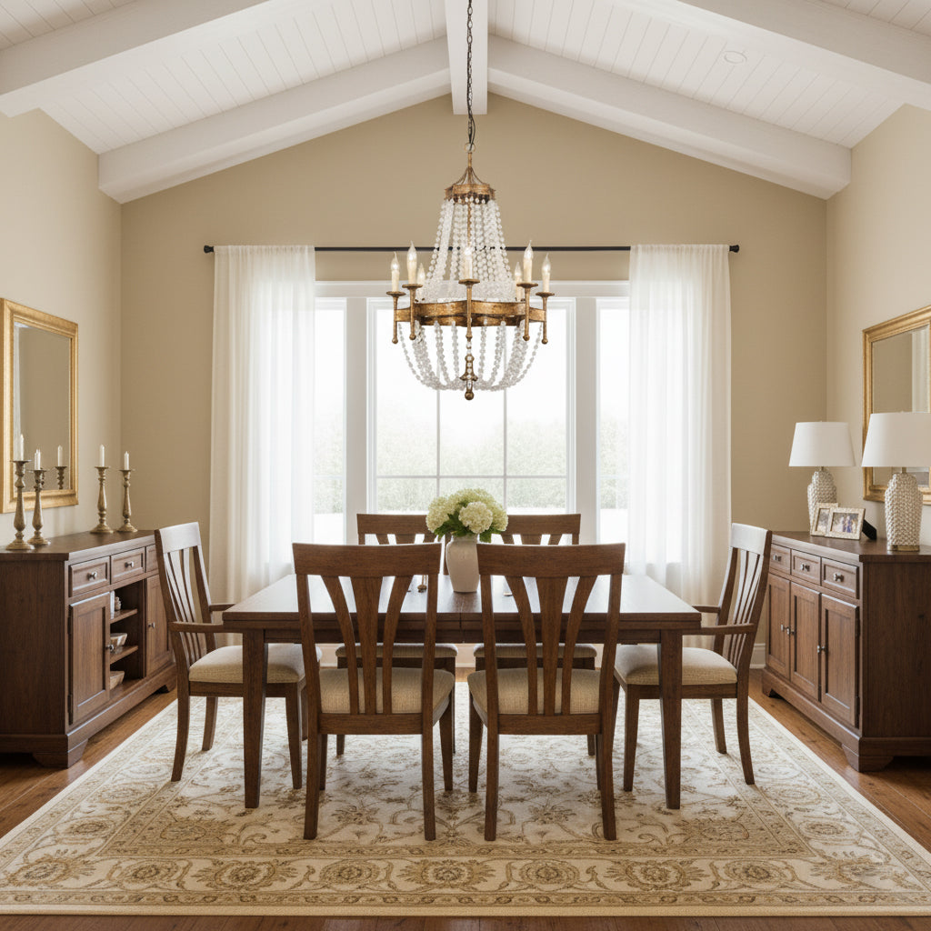 Frosted Crystal Bead Chandelier