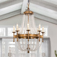 Load image into Gallery viewer, Frosted Crystal Bead Chandelier
