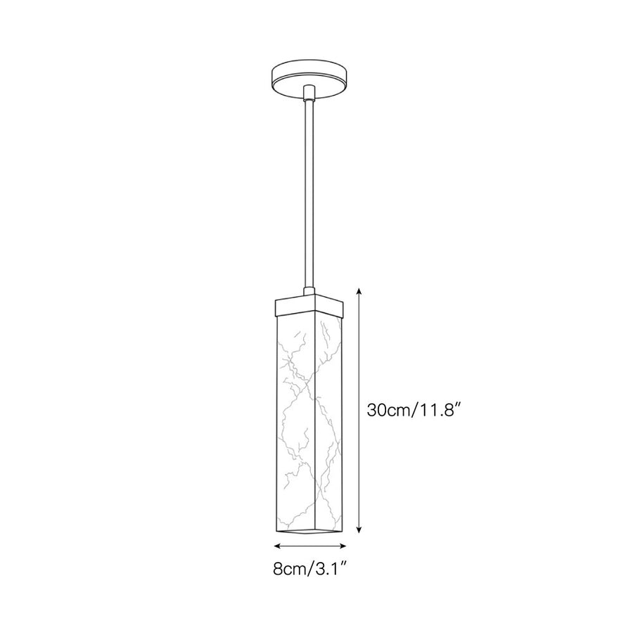 Frozen Alabaster Pendant Lamp – detail 3 — Dimension drawings 1