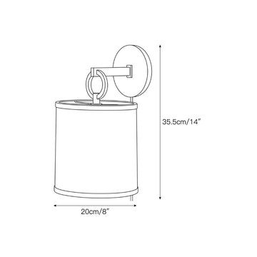 Full Circle Plug-in Wall Sconce – detail 3 — Dimension drawings 1