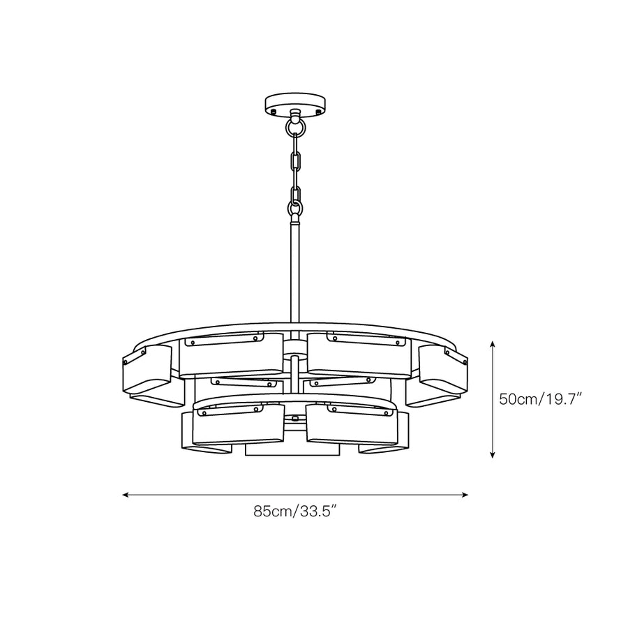 Fusion Alabaster Chandelier – detail 3 — Dimension drawings 1