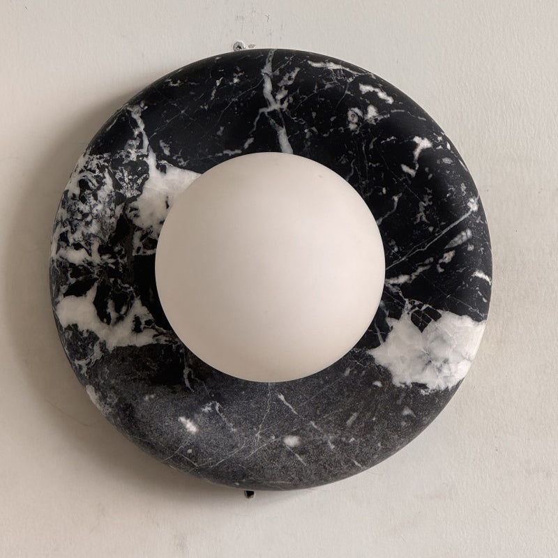Orli Black Marble Sconce