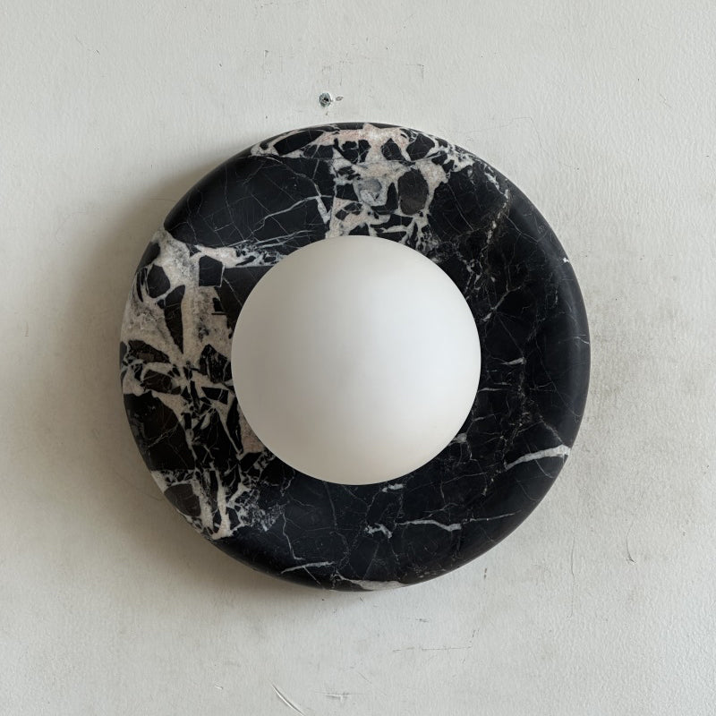 Orli Black Marble Sconce
