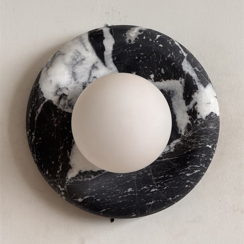 Orli Black Marble Sconce