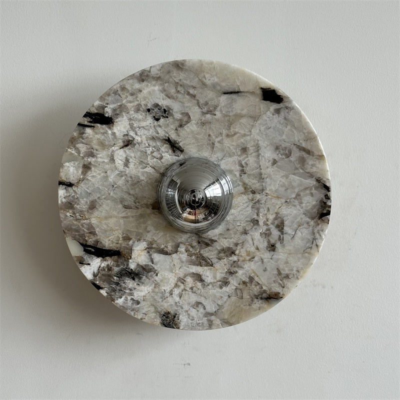 Calacatta Round Marble Wall Sconce