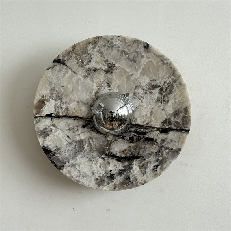 Calacatta Round Marble Wall Sconce