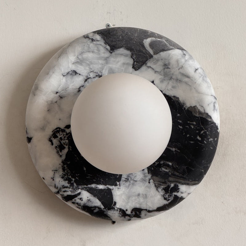 Orli Black Marble Sconce