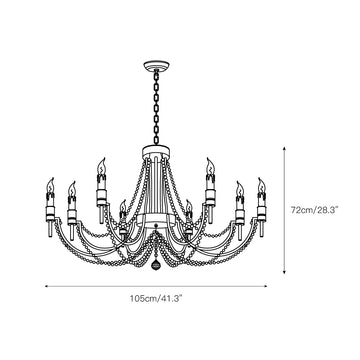 Gabby Percy Chandelier – detail 5 — Dimension drawings 2