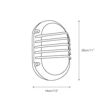 Garden Trading Chatham Outdoor Sconce – detail 7 — Dimension drawings 3