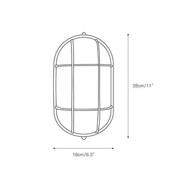 Garden Trading Chatham Outdoor Sconce – detail 9 — Dimension drawings 5