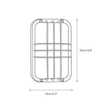 Garden Trading Chatham Outdoor Sconce – detail 11 — Dimension drawings 7