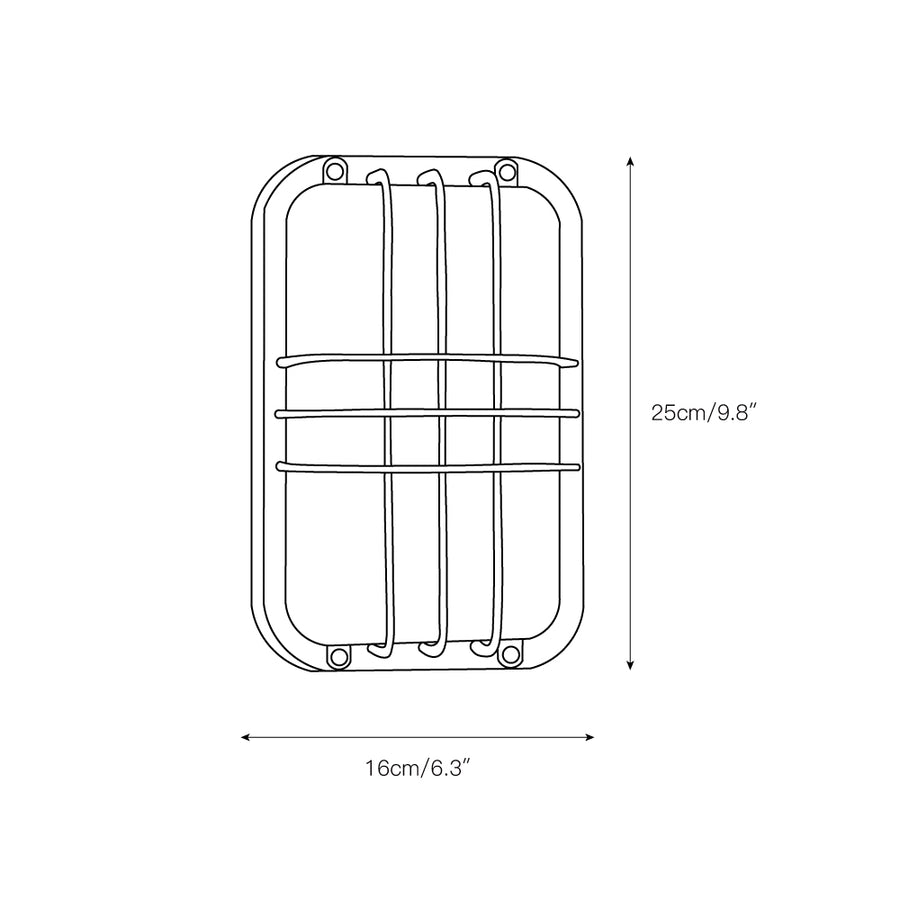 Garden Trading Chatham Outdoor Sconce – detail 11 — Dimension drawings 7