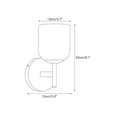 Garrison Alabaster Hammered Wall Sconce – detail 3 — Dimension drawings 1