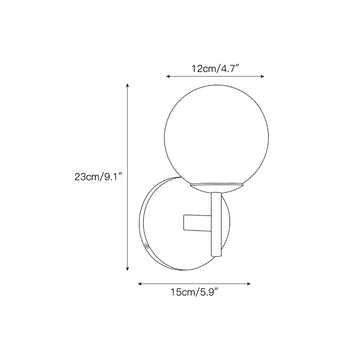 Garrison Alabaster Wall Sconce – detail 5 — Dimension drawings 3